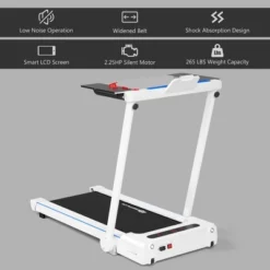 Costway 2.25HP 3-in-1 Folding Treadmill W/Table Speaker Remote Home Office White -Costway GUEST d0978e4d b935 4468 95ac 3ed4ee66bded