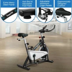 Costway 30Lbs Magnetic Stationary Training Bike Stationary Belt Drive Bicycle -Costway GUEST d1dc79a4 3c77 463c a819 9cf8518f9812