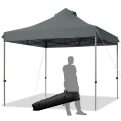 Costway 10' X 10' Portable Pop Up Canopy Event Party Tent Adjustable W/Roller Bag White/Blue/Grey 24 Costway 10' X 10' Portable Pop Up Canopy Event Party Tent Adjustable W/Roller Bag White/Blue/Grey -Costway GUEST d2410023 e7f6 4028 8735 67e97b6ce18a