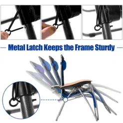 Costway 2PCS Folding Zero Gravity Chair Padded Lounge Chair W/ Beech Armrests Turquoise/Blue/Grey -Costway GUEST d3eaaca9 d23f 4fb6 9e60 5e4847a3c3cb