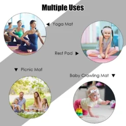 Large Yoga Mat 6' X 4' X 8 Mm Thick Workout Mats For Home Gym Flooring Black -Costway GUEST d49a3819 216a 446f 87a0 351dc41ce16d