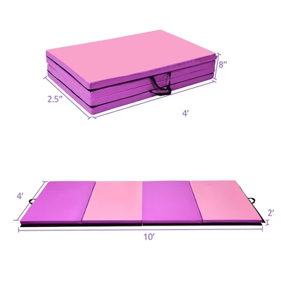 Costway 4'x 10'x 2''Folding Gymnastics Tumbling Mat Indoor Outdoor Gym Stretching Yoga 11 Costway 4'x 10'x 2''Folding Gymnastics Tumbling Mat Indoor Outdoor Gym Stretching Yoga - Image 9