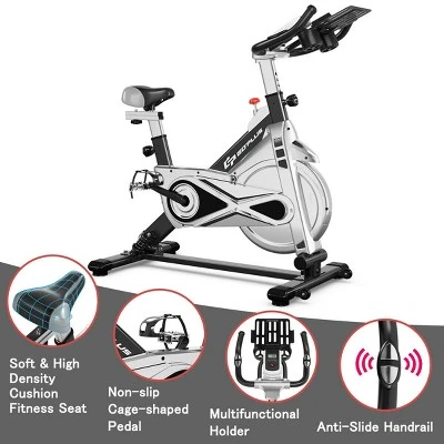 Costway Indoor Stationary Exercise Cycle Bike Bicycle Workout W/ Large Holder Black 9 Costway Indoor Stationary Exercise Cycle Bike Bicycle Workout W/ Large Holder Black - Image 7