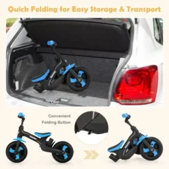 Costway 5-in-1 Kids Bicycle Foldable Toddler Balance Bike W/ Detachable Push Handle -Costway GUEST d741d601 d543 46d7 813f b928850da074