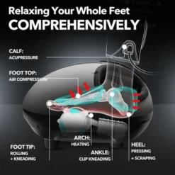 Costway Foot Massager Machine W/Heat And Calf Air Bag, Foot Therapy Spa For Home, Office -Costway GUEST d80d4d80 ad45 4eac 9684 6f1dc122c4ce