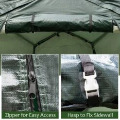 Costway 6'x8' Patio Tent Carport Storage Shelter Shed Car Canopy Heavy Duty Green -Costway GUEST daf72409 f6ea 4153 b165 19b64a622696