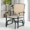 Costway Patio Swing Single Glider Chair Rocking Seating Steel Frame Garden Furni Brown -Costway GUEST db5b3115 ad0f 4302 bc42 e470cfbc1efe
