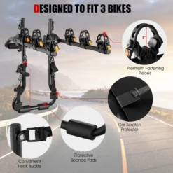 Costway 3-Bike Trunk Mounted Bike Rack Bike Carrier Rack For Sedan Hatchback Minivan SUV -Costway GUEST dc290638 5c06 4f39 abe4 8eea32b93764