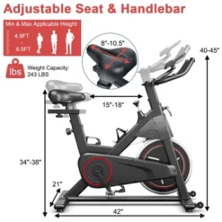 Costway Stationary Exercise Bike Cycling Bike W/22Lbs Flywheel Home Fitness Gym Cardio -Costway GUEST deb535ef 5c7a 4ead aef3 416a4e7f9445