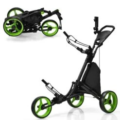 Costway Folding 3 Wheels Golf Push Cart W/Bag Scoreboard Adjustable Handle RedBlueGreyGreen -Costway GUEST df9fd83f 3276 4dea 9ebe a520e69cb3a8