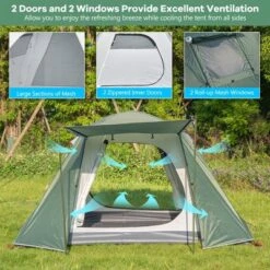 Costway 4-6 Person Camping Tent Waterproof Family Large Double-Layer Tents W/Front Porch -Costway GUEST dfcf524a 7006 4e6f aaa1 74c33ef2d724