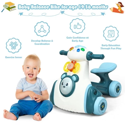 Costway Baby Balance Bike Musical Ride Toy W/ Sensing Function & Light Toddler Walker 8 Costway Baby Balance Bike Musical Ride Toy W/ Sensing Function & Light Toddler Walker - Image 6