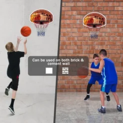 Wall Mounted Fan Backboard With 2 Nets Basketball Hoop And Rim Outdoor Indoor Sports -Costway GUEST e23b78d9 bb4e 44f5 a6da c15572fbf9ac