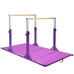 Costway Horizontal Train Bar W/ 4'x8'x2'' Gymnastics Mat Folding Panel Fitness Exercise BluePinkPurple -Costway GUEST e260a502 db13 4154 b7ff 06907e57a41e