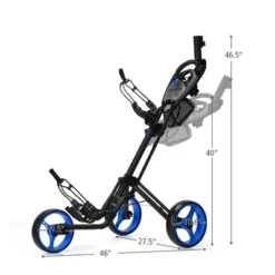 Costway Folding 3 Wheels Golf Push Cart W/Brake Scoreboard Adjustable Handle RedBlueGreyGreen -Costway GUEST e4e609f6 0341 455c a98a 3cf1ef4e3cd0