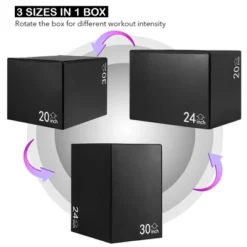 Costway 3-in-1 Foam Plyometric Jump Box W/ Adjustable Height 30''/24''/20'' For Training -Costway GUEST e6fd97d4 0e66 4726 bbf9 4e02eb05ee27