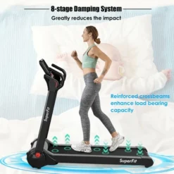 SuperFit 2.25HP Folding Electric Motorized Treadmill With Speaker -Costway GUEST e7563719 54bf 438e 80e5 af3011b114d2