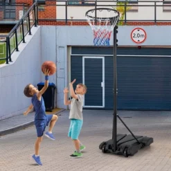 Costway 8.5-10FT Adjustable Basketball Hoop Goal With Fillable Base Wheel Shooting Practice