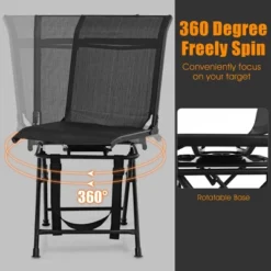 Costway Folding 360° Silent Swivel Hunting Chair Blind Chair All-weather Outdoor -Costway GUEST e8d641a2 81a3 427d ac81 769421b4fb93