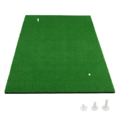 Costway 5' X 3' Standard Realistic Feel Golf Practice Mat Putting Mat Synthetic Turf W/3 Tees -Costway GUEST ec93c77c eb80 419a 88cf 834e4e8d6b57