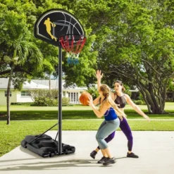 Costway 4.25-10FT Portable Adjustable Basketball Goal Hoop System With 2 Nets Fillable Base -Costway GUEST ee5b2ec2 fec4 4cc8 9600 9cd667ca09b4