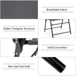 Costway 4PCS Outdoor Patio Folding Chair Armrest Portable Camping Lawn Garden -Costway GUEST efd74ca4 8851 414a a8ee a29bc855eec0