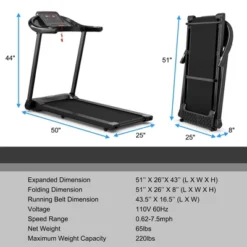 Costway 2.25HP Electric Folding Treadmill W/HD LED Display APP Control Speaker -Costway GUEST f20b8b45 1b1b 409d 8241 a8767aeca3e6