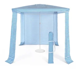 Costway 6.6' X 6.6' Foldable Beach Cabana Easy-Setup Beach Canopy W/ Carry Bag NavyBlue -Costway GUEST f306b51a a641 4226 9205 41585b932104