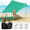 Costway Family Beach Tent Canopy W/ 4 Poles Sandbag Anchors 7'x7' UPF50+ Green -Costway GUEST f39a1345 6101 40f9 9439 92e7c3b07536