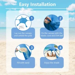 Costway 20 X 20 FT Beach Sunshade Canopy UPF50+ With Carry Bag & 8 Sandbags & Shovel -Costway GUEST f3c71adb 81cc 4794 b4b8 4a5adca0c42f