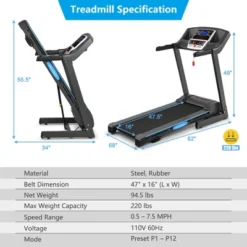 Costway 2.25HP Folding Electric Treadmill Motorized Power Running Machine -Costway GUEST f4039c3b 5ecc 483a af08 aa2b3273db0e