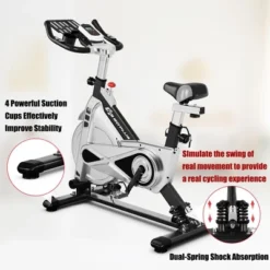 Costway Indoor Stationary Exercise Cycle Bike Bicycle Workout W/ Large Holder RedBlack -Costway GUEST f4133cf4 5039 49ef b34e adbcb5712d62