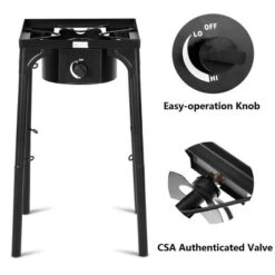 Costway Portable Propane 100000BTU Single Burner Outdoor Camp Stove W Adjustable Legs -Costway GUEST f4953e7f 4fdd 4589 8b11 ca9dc5c4a048