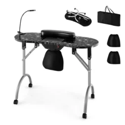 Costway Folding Manicure Table Portable Nail Desk With Dust Collector LED Lamp Carry Bag -Costway GUEST f51e387c e287 4428 a3d2 a3c8b8433db5