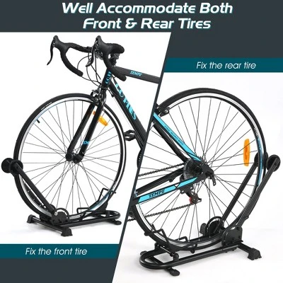 Costway Foldable Bike Floor Parking Rack Home Garage Storage Stand Fit 20''-29'' 6 Costway Foldable Bike Floor Parking Rack Home Garage Storage Stand Fit 20''-29'' - Image 4