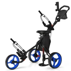 Costway Folding 3 Wheels Golf Push Cart W/Seat Scoreboard Adjustable Handle RedBlueGreyGreen 24 Costway Folding 3 Wheels Golf Push Cart W/Seat Scoreboard Adjustable Handle RedBlueGreyGreen -Costway GUEST f66b36c9 3244 4eb2 8e34 7f1d1fc85799