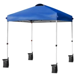6x6 FT Pop Up Canopy Tent Camping Sun Shelter W/ Roller Bag -Costway GUEST f6b8036d 7f91 4267 9290 28410ebb30df