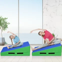 Costway Incline Gymnastics Mat Wedge Ramp Fitness Skill Tumbling Exercise Mat W/ Handles -Costway GUEST f6ddbadf c55d 447e a065 ab9cc5a73dbd