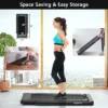 SuperFit 2.25HP 2 In 1 Dual Display Folding Treadmill Jogging Machine W/ Speaker