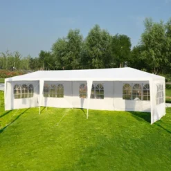 Costway 10'x30' Party Wedding Tent Canopy Heavy Duty Pavilion 5 Sidewall