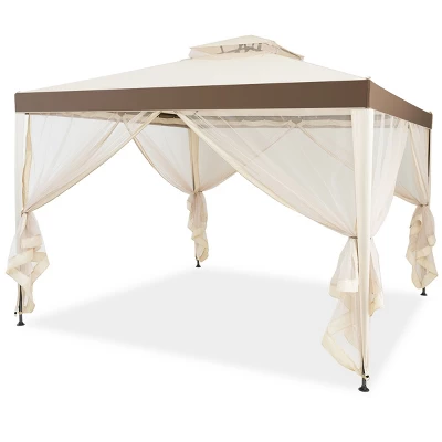 10’x 10’ 2-tier Canopy Gazebo Tent Outdoor Netting Picnic Party Sun Shade 12 10’x 10’ 2-tier Canopy Gazebo Tent Outdoor Netting Picnic Party Sun Shade - Image 10