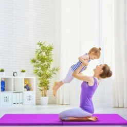 Costway 6''x 2''Gymnastics Yoga Mat Thick Two Folding Panel Gym Purple 13 Costway 6''x 2''Gymnastics Yoga Mat Thick Two Folding Panel Gym Purple -Costway GUEST fcb544ff 3dc4 4ee6 a915 5ba8bea22e5d