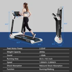 SuperFit 2.25HP Folding Electric Motorized Treadmill W/ Speaker WhiteBlackBlue -Costway GUEST fd16cadf c83f 4906 87ff 28cccbd5390d