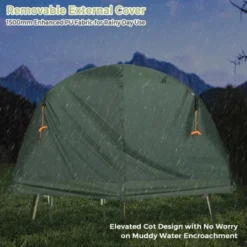 Costway 1-Person Outdoor Camping Tent Cot Elevated Compact Tent Set W/ External Cover 18 Costway 1-Person Outdoor Camping Tent Cot Elevated Compact Tent Set W/ External Cover -Costway GUEST fd611104 0e6b 4173 abe6 96d8cbdcdb43