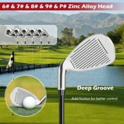 Costway 9 PCS Women's Complete Golf Club Set Right Handed With 460cc Alloy Driver Irons Pink/Red -Costway GUEST fd7fe03a 5a94 41a4 a55b 0bacb02a5269