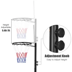 Costway Adjustable Basketball Hoop System Stand Kid Indoor Outdoor Net Goal W/ Wheels -Costway GUEST fdb69c4b 8a9b 4fc0 97da a047e7099428