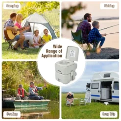 Costway 5.3 Gallon 20L Portable Travel Toilet Camping RV Indoor Outdoor Potty Commode -Costway GUEST fe093149 ab21 4c66 9c6c c0bb29b5dc59