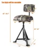 Costway Swivel Hunting Chair Tripod Blind Stool W/ Detachable Backrest Outdoor Camping